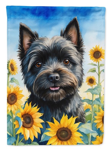 Caroline's Treasures Cairn Terrier in Sonnenblumen Garten Flagge DAC6043GF - Bild 1 von 5
