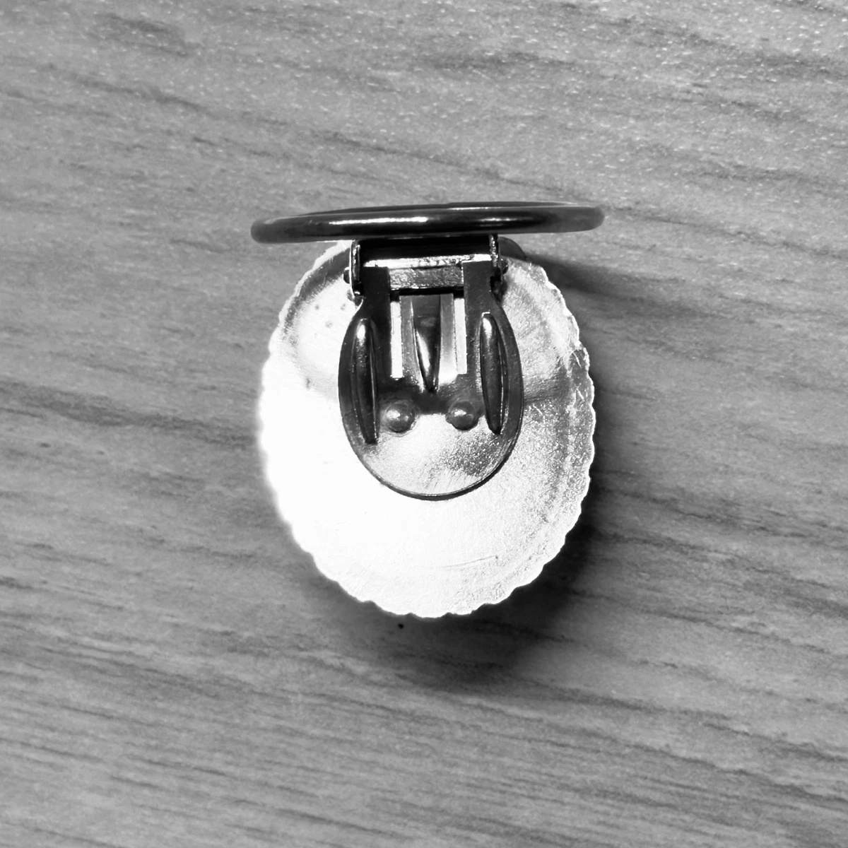 Vintage Kamee Brosche Anhänger Viktorianisch Edel Silber Metall Grau Stein