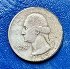 1945-D Washington Quarter. 90%  Silver. AU Condition. Charity Auction.