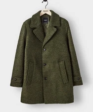 Todd Snyder Italian Wool Boucle Carcoat In Olive, Men’s XLarge, Retail $998
