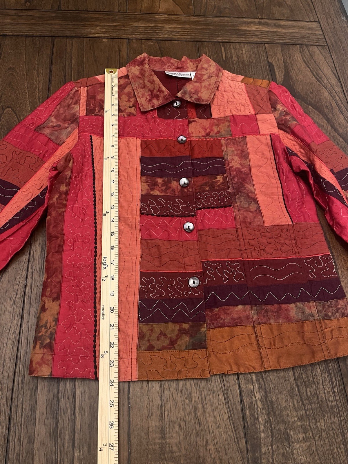 Draper’s & Damon’s Patchwork Quilted Jacket Women… - image 4