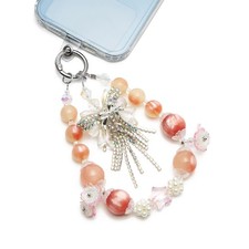 Phone Charm for Women, Crystal Beaded Wrist Strap Lanyard with Tether Tab   A...