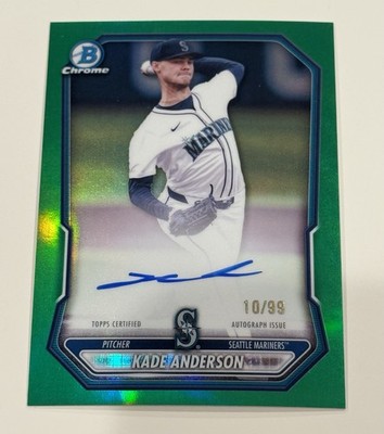 2026 Bowman Kade Anderson True Green Auto SSP /99 #CPA-KAN Mariners