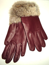 NWOT Van Raalte Brown Soft Chocolate Gloves Vinyl Rabit Pur Size-A S 