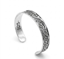 925 Sterling Silver Vintage Scroll 