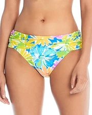 Bleu Rod Beattie Floral Print Sarong Hipster Bikini Bottom - Exclusive "14"