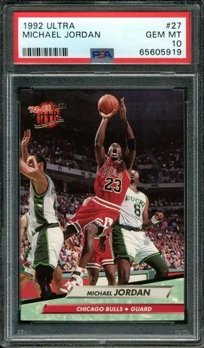 1992 Fleer Ultra #27 Michael Jordan Card PSA 10 Chicago Bulls HOF GOAT