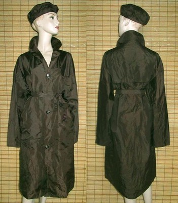 BRAUNER REGENMANTEL - RAINCOAT - NYLON - VINTAGE - ST. MICHAEL - GR. L - XL