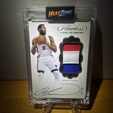 2016-17 Flawless Basketball Andre Drummond Game Worn Patch - On Card Auto /25
