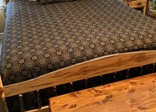 New Primitive Colonial BLACK MUSTARD KING COVERLET Bedspread Cover