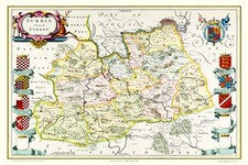 Jigsaw Map of  SURREY  1648 by Johan Blaeu  1000 Piece  PUZZLE