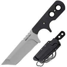 Cold Steel 49HTF Mini Tac Neck Fixed Blade Knife 3.7″ AUS-8 Tanto Griv-Ex Handle