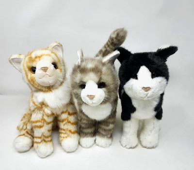 Lot 3 Douglas Cuddle Toys Zipper Adele Tabby Cats Scooter Plush Animal Toys