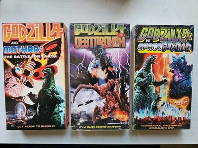 Godzilla and Mothra, Godzilla vs Destoroyah, Godzilla vs Space Godzilla (3 VHS)