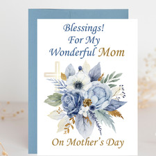 Religious Mother's Day Card For Mom - christian Blessing Mother's Day Card -NEW