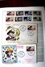 timbres France neufs, 1956, inventeurs,neuf,oblitéré,5 FDC, N° 1055 à 1058