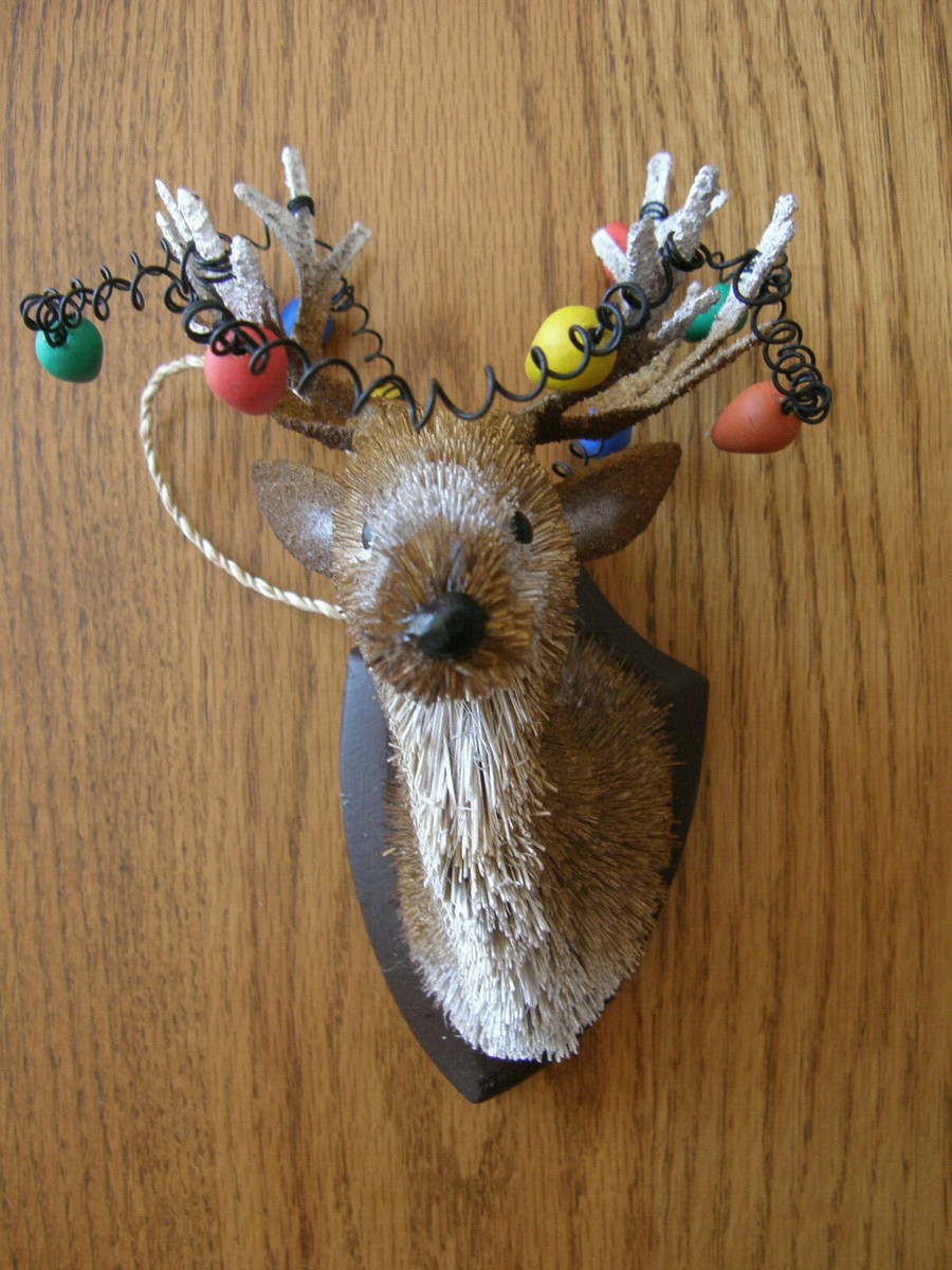 Pottery Barn Bottle Brush Tangled Lights Trophy Reindeer  display picture 1