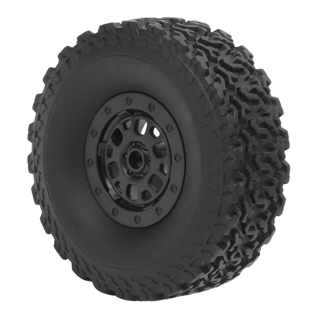 RC Wheel Hub & Tire Set – Rubber Tires For WPL C14, C24, C34, B14, B16, MN Series RC Cars (70mm Diameter) - View #5