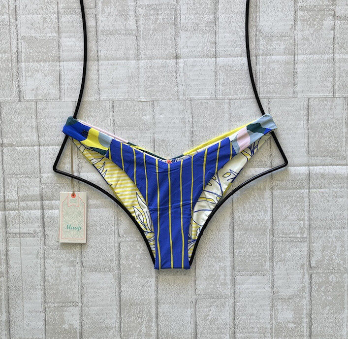 MAAJI SWIM BEGONIA VIVA REVERSIBLE DOUBLE V CHEEKY BIKINI BOTTOM