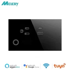 Melery US Standard Tuya Wifi Smart USB Socket 15A PD30W Fast Charging Wifi Socke