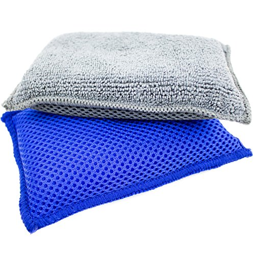 Microfiber Dish & Kitchen Sponges Super Scrub Multipurpose 2 Count for