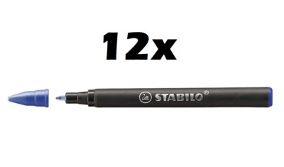 12 x Stabilo EASYoriginal Patronen Tintenpatrone medium 0,5 mm blau