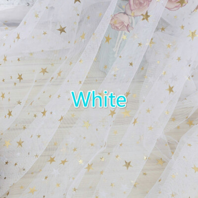 Mesh Fabric See Through Tulle Voile Shiny Star Sheer Net Dress Fairy Decor  Cloth | eBay