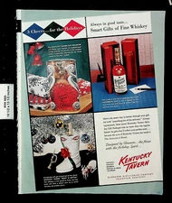 1954 Kentucky Tavern Whiskey Gift Holidays Vintage Print Ad 25984