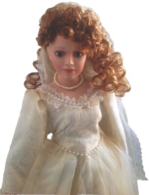 Bride Porcelain Doll Brooke Ashley Belle Brooke w/COA Bisque Porcelain With  box