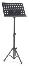 Black Music Conductor Stand Adjustable Metal Sheet Tripod Holder Folding Stage