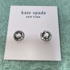 New Kate Spade Round Spade in Circle Earrings New No Tags