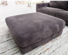 Candy Hocker Seventies 120 x 120 cm Cord Light Grey ArtNr 8084 LAGERWARE