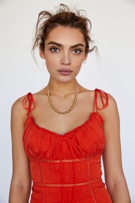 knee length dresses for ladies Free People Adriel Midi Dress