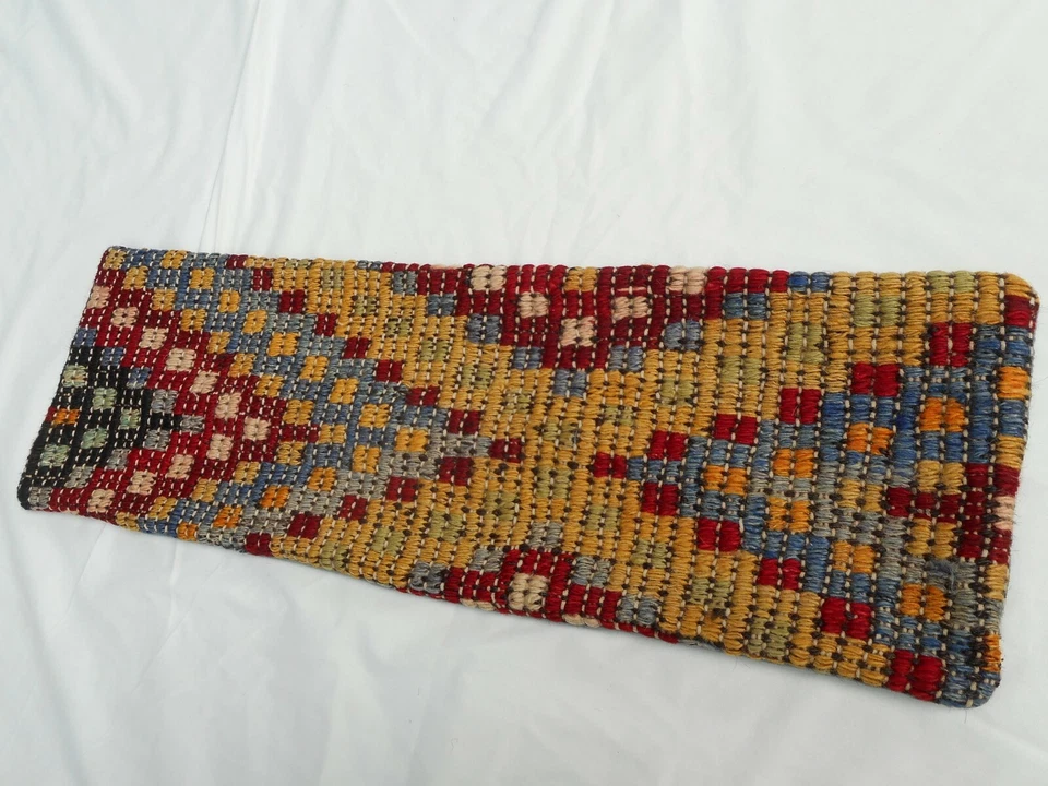 Unique  Kilim Pillow Cover 7x23" Case from Kilim Rug Hidden Zipper Amazing Work - Image 4 of 4