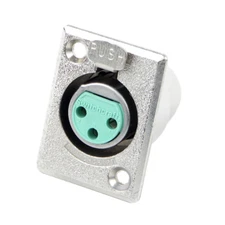 Switchcraft D3F D Series 3 Pin XLR Female - Silver Pins / Nickel Finish