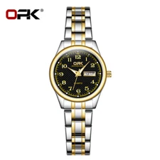 OPK Woman Precision Stainless Steel Luminous Dress Date Quartz Wrist Watches