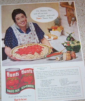 1960 Advertising Hunt S Tomato Mama Mia Spaghetti Sauce Recipe Old Print Ad Ebay