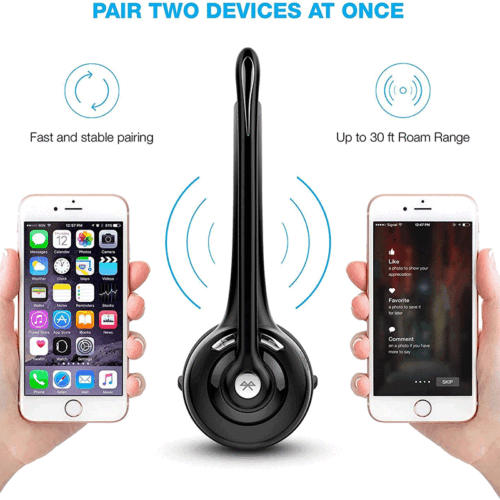2x MPOW Bluetooth Headphones Business Over Head Mic Business Car Driver Headset - Picture 5 of 14
