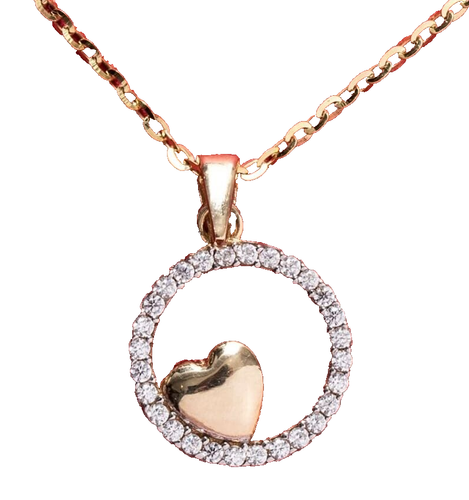 Pendentif Or Jaune 14k Coeur O6 Mm 598006