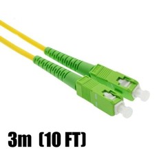 3M 10FT SC/APC to SC/APC Fiber Optic Simplex Singlemode OFNR Optical Patch Cable