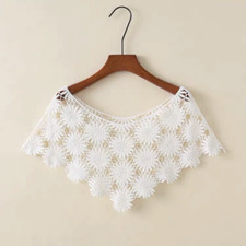 Vintage Style Femme Creux Tricot Étole Capelet Crochet Lacets Châle Haut Bolero