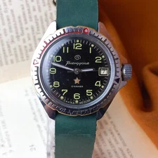 Soviet Wristwatch Vostok Komandirskie Wostok Military Style Men's Watch Serviced