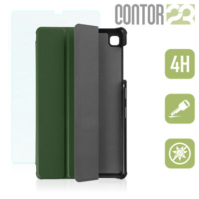 Smarte Schutzhülle Tasche +matte Folie DUNKELGRÜN 8.7''Samsung Galaxy Tab A7 lite