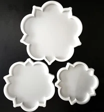 SET OF THREE Poinsettia Tray Silicone Molds AU