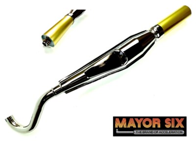 MAJOR SIX ''Formula'' Tuning Auspuff 28mm chrom / gold Hercules M Prima 2 3 4 5
