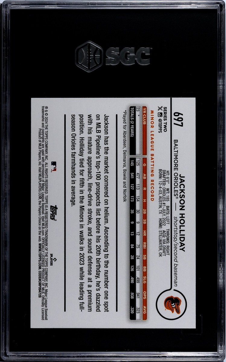 Jackson Holliday 2024 Topps Series 2 #697 Fun Face White Scribble