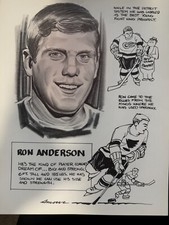 Vintage St. Louis Blues Caricature of Managing Director Ron Anderson by Amour