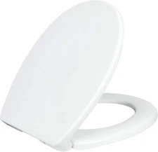 LUXE Bidet Luxe TS1008R Round Comfort Fit Toilet Seat with Slow Round, White 