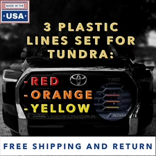 Tricolor Heritage LINES SET FOR 2022 2023 2024 Front Emblem TUNDRA Grill Bumper