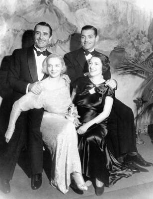 John Gilbert wife Virginia Bruce Clark Gable wife Maria Langham No- 1933 Photo